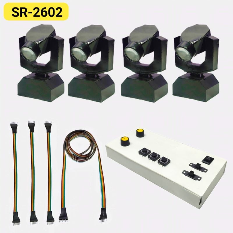 Mini sharpy light RGB (4 pics) with controller and connector cable