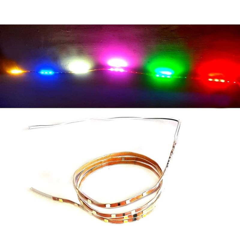 1-Meter DC 12 Volt 54 Led Multicolor Changing Auto Running LED Strip Car Fancy Lights (Pack of 1)