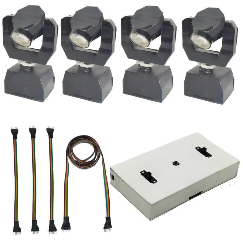 4 Sharpy light (black) 1 blinking controller and 3 pics 8 inch small cable with 40 Inch/ 1m Big cable