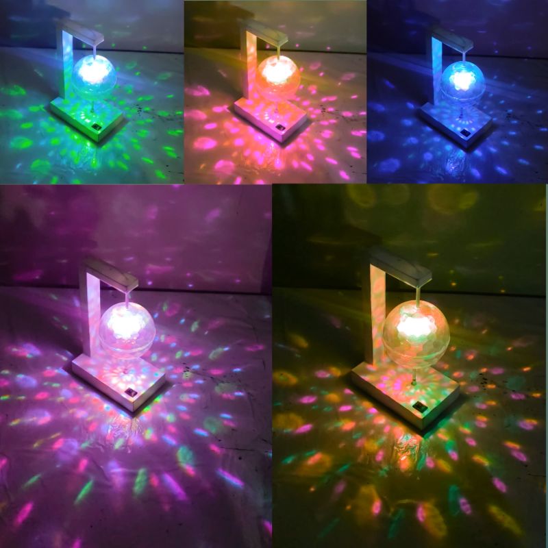 360 Degree Crystal Magic Disco Led Light Rotating  Light, 3 Watts