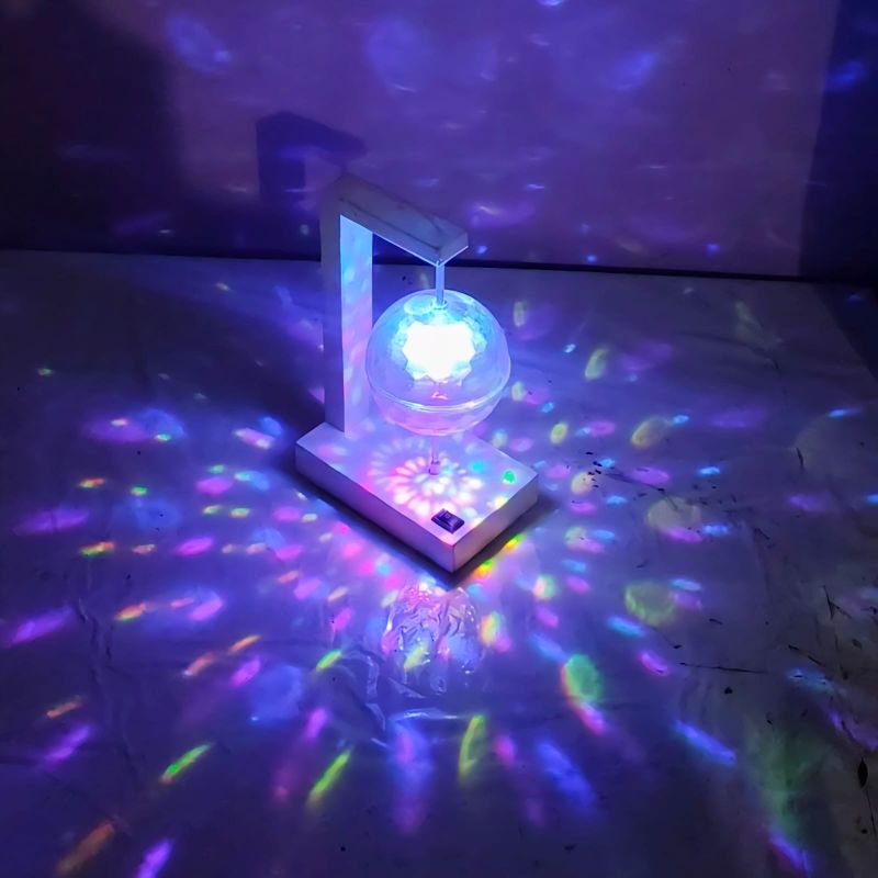 360 Degree Crystal Magic Disco Led Light Rotating  Light, 3 Watts