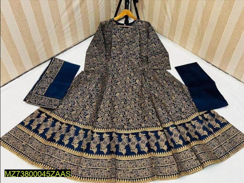 Woman's stitched printed suit