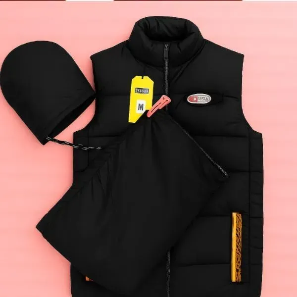 Men's Parachute Printed Sleeveless Jacket