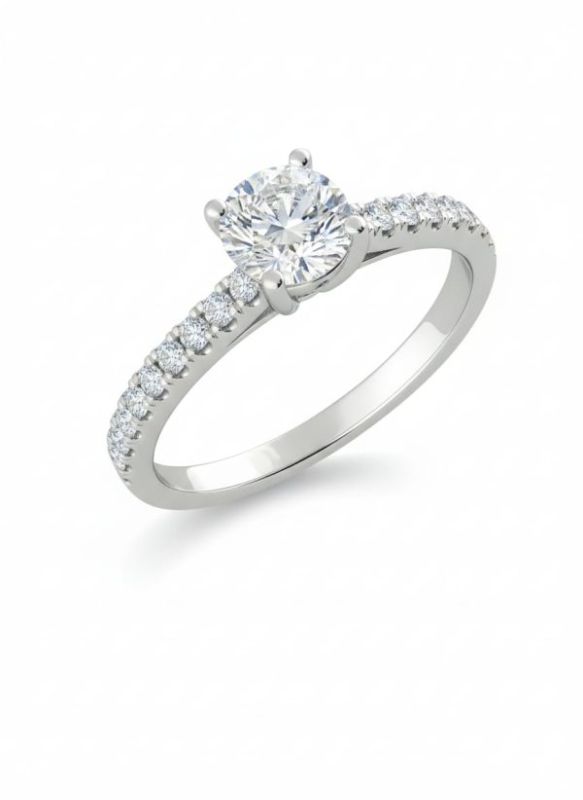 Zarkash Silver Solitaire Ring