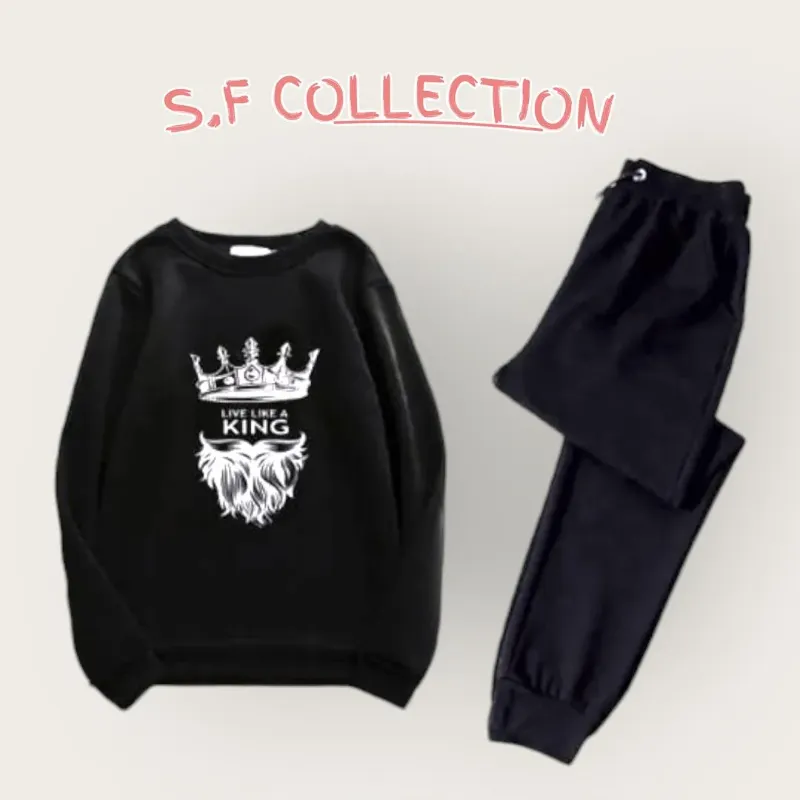 2 Pcs Men's Polyester Printed Track Suit