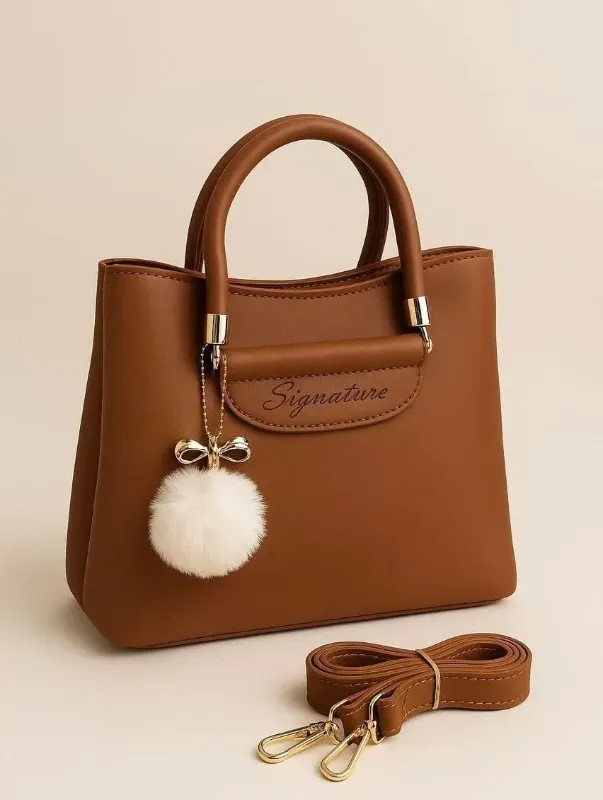 Women's Leather Plain Shoulder Bag