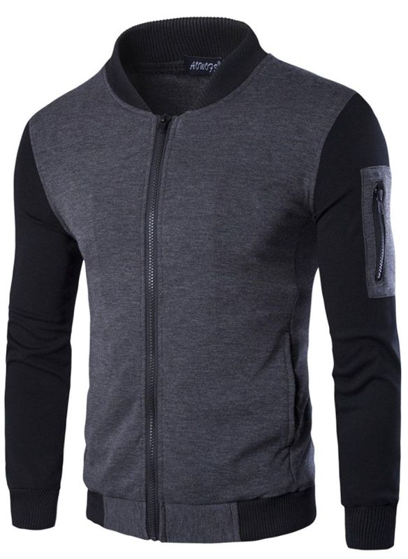 Men's Fit Body Fleece Jacket-Grey