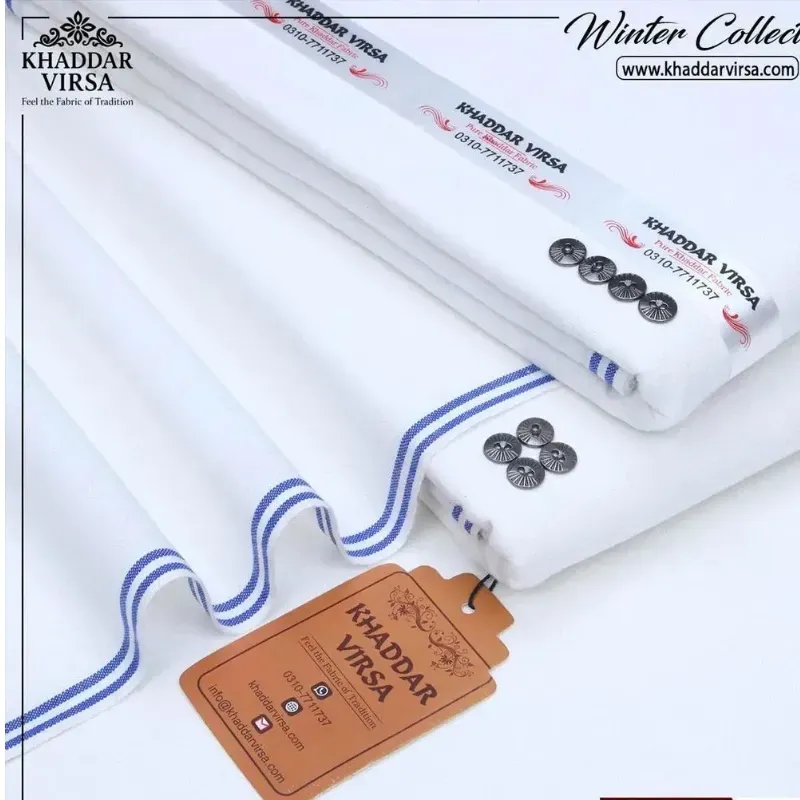 Men’s Unstitched Khaddar Plain Suit 04