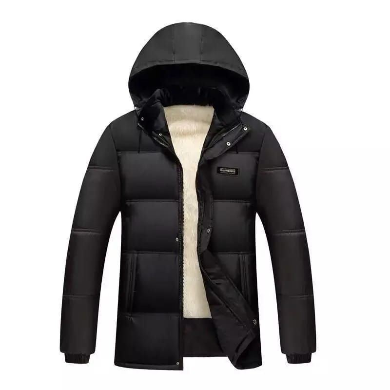 warm hooded dad cotton-padded jacket