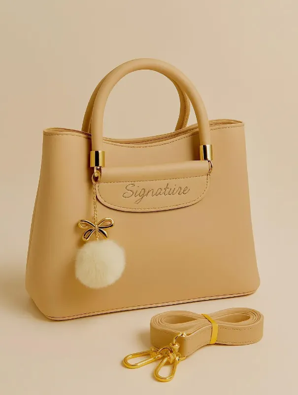 Women's Leather Plain Shoulder Bag