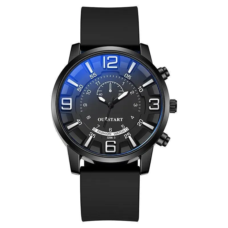 Men's Modern Stylish Analogue Watch with Comfortable Silicone Strap - 1 Pc