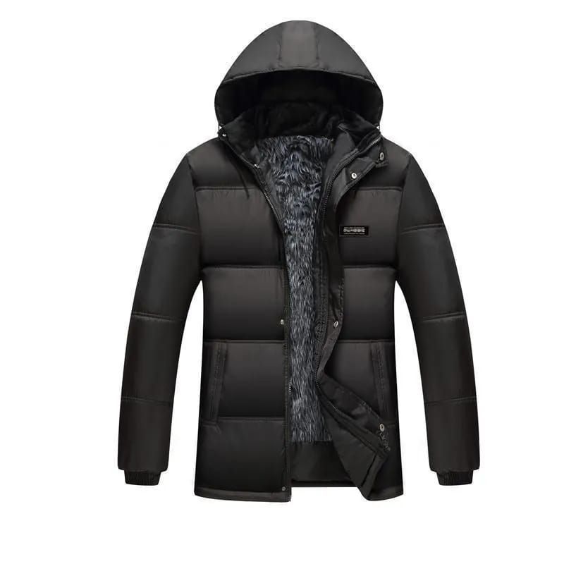 warm hooded dad cotton-padded jacket