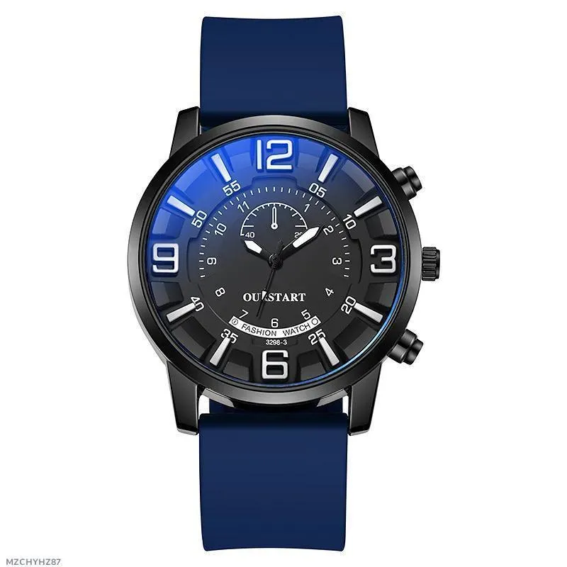 Men's Modern Stylish Analogue Watch with Comfortable Silicone Strap - 1 Pc