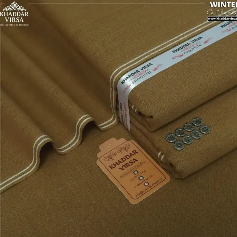 Men’s Unstitched Khaddar Plain Suit 0033