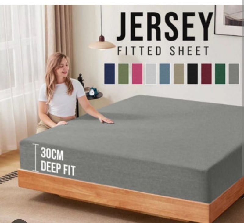 Full Size Fitted Sheet Only - 4-Way Stretch Knit, Snug Fit, Wrinkle Free & Stay
King size