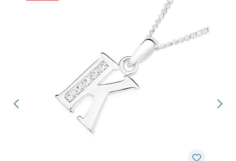 Silver Initial A-Z Letter Pendant Necklace