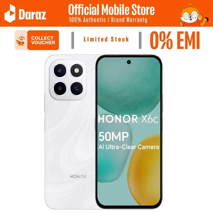 HONOR X6c 6/128GB | 5300mAh & 35W Large Battery | Official