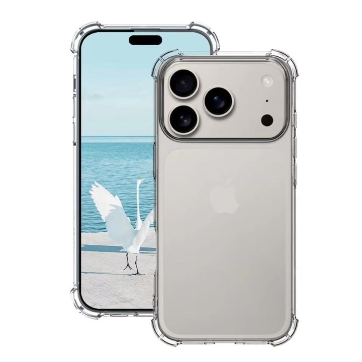 For Apple iPhone 17 Pro Max Flexible Clear Transparent Soft TPU Back Case Cover