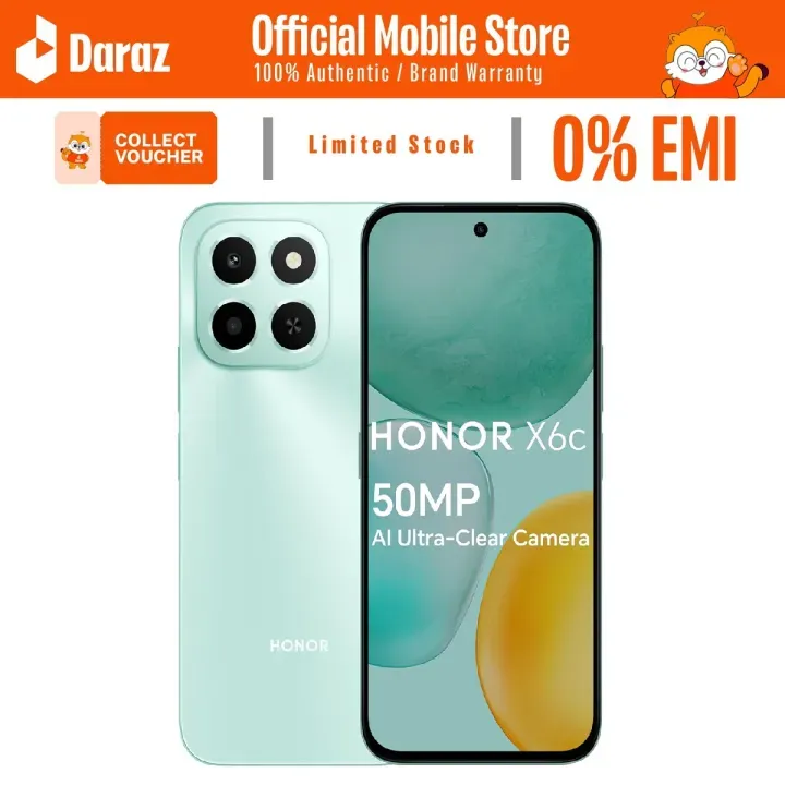 HONOR X6c 6/128GB | 5300mAh & 35W Large Battery | Official