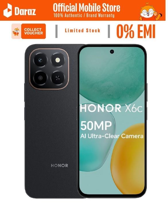 HONOR X6c 6/128GB | 5300mAh & 35W Large Battery | Official