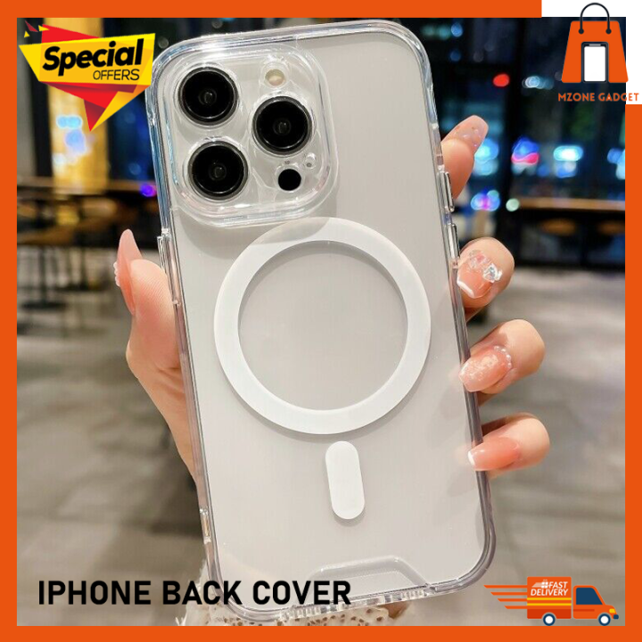 For Apple IPhone 15 / 14 / 13 / 12 / 11 / 11 Pro Max / Anti Yellow Magsafe Magnetic Wireless Charging Case Clear Transparent Shockproof Back Cover Phone case