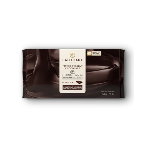 Callebaut - Finest Belgian Chocolate – 54% Dark Chocolate Bar - 811 - 5 KG