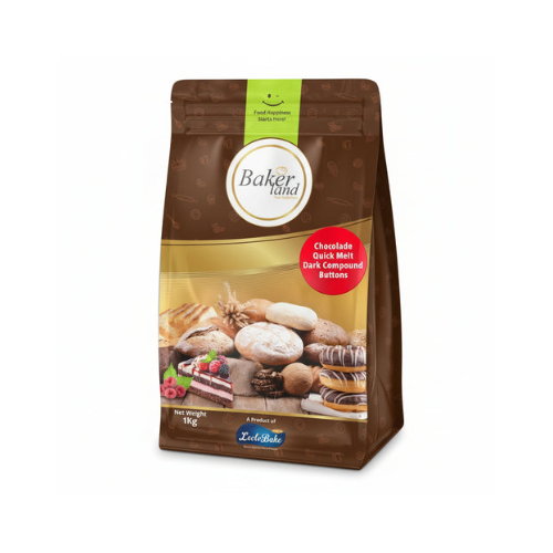 Lactobake - Baker land - Chocolate Buttons - Chocolade Dark Compound Buttons - 1 KG