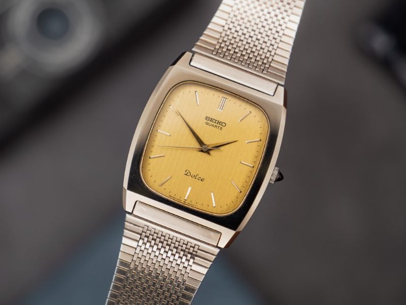 VINTAGE SEIKO DOLCE LINEN DIAL WATCH