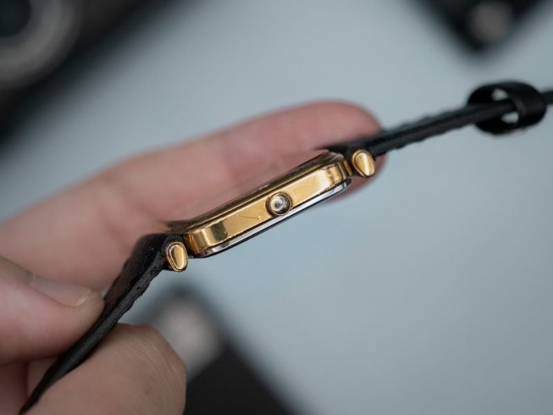 VINTAGE SEIKO CHARIOT GOLD-PLATED TANK WATCH