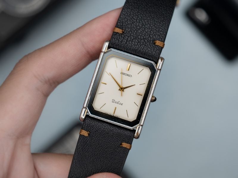 VINTAGE SEIKO DOLCE 7741 5050 TANK WATCH