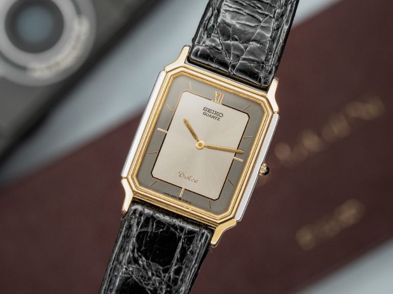 VINTAGE SEIKO DOLCE ART DECO TANK WATCH | BOX SET