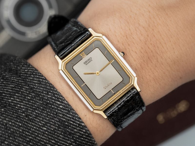 VINTAGE SEIKO DOLCE ART DECO TANK WATCH | BOX SET