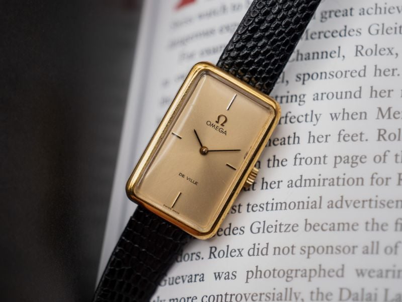 VINTAGE OMEGA DE VILLE MANUAL WINDING TANK WATCH | GOLD PLATED