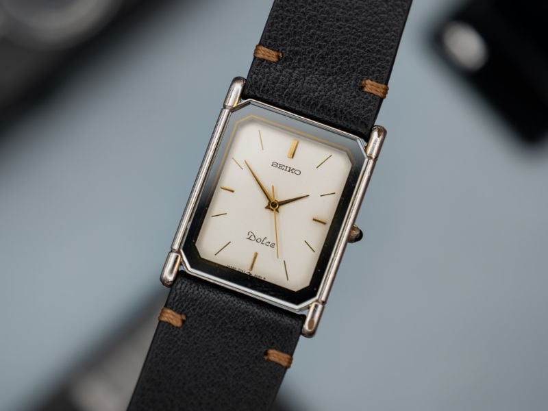 VINTAGE SEIKO DOLCE 7741 5050 TANK WATCH