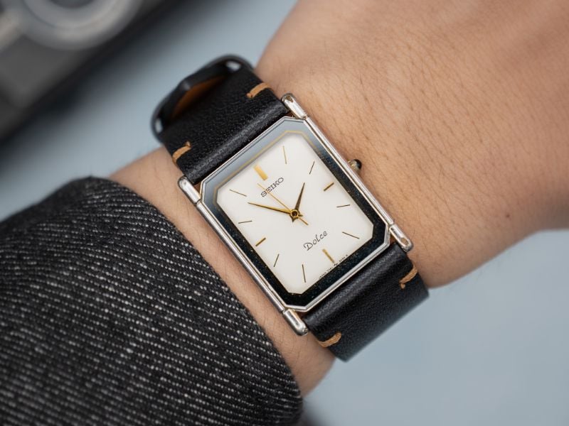 VINTAGE SEIKO DOLCE 7741 5050 TANK WATCH