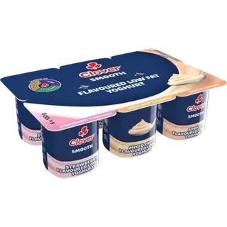 Clover Smooth Low Fat Yoghurt 6X100g
