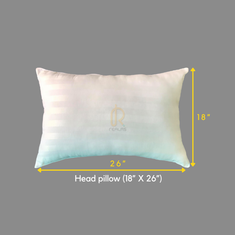 Fiber Head Pillow (18"x26" Inch),
Rectangular, Bed Pillow