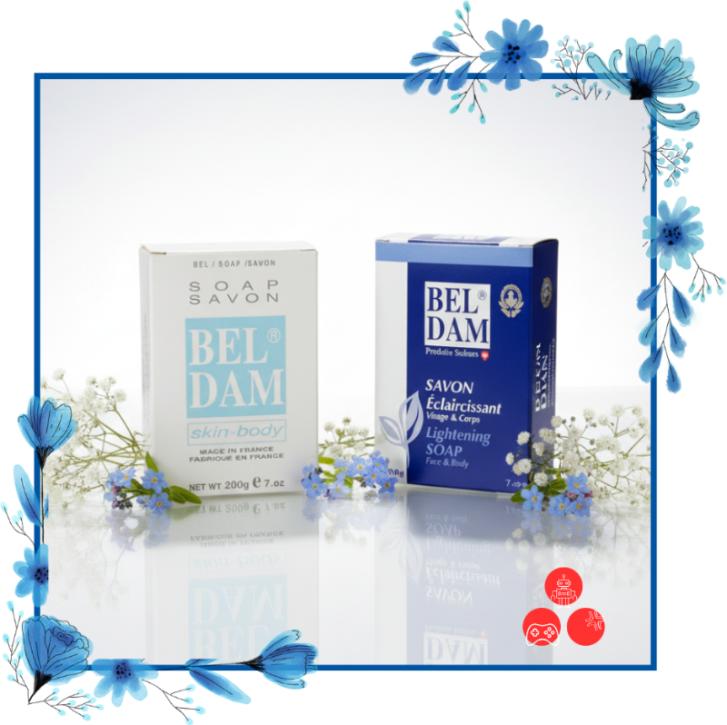 Savon Hydratant BEL DAM (Blanc et Bleu)