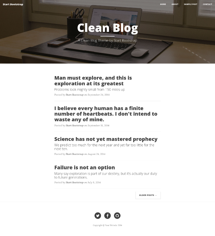 Clean Blog Template