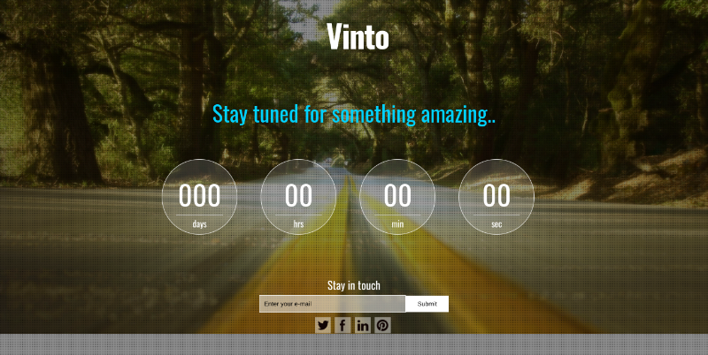 Vinto Coming Soon Template