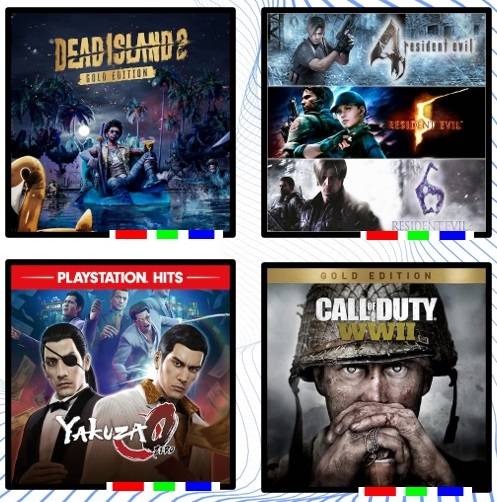 Dead Island 2 Gold Edition - Resident Evil 4 - Resident Evil 5 - Resident Evil 6 - Yakuza 0 - Call of Duty®: WWII - Gold Edition