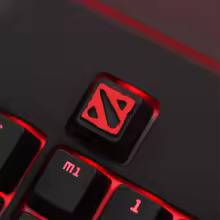 Zinc-plated Aluminum Artisan R4 Keycaps - Dota