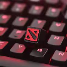 Zinc-plated Aluminum Artisan R4 Keycaps - Dota