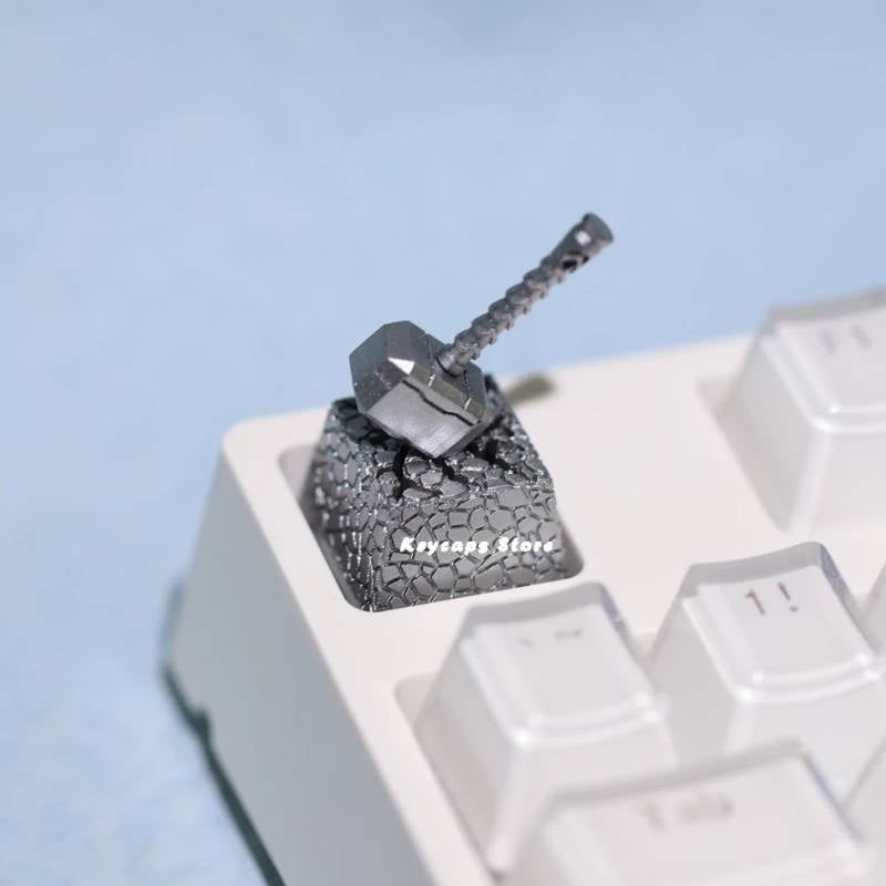 2In1 Resin Thor Hammer Baclit Artisan Keycaps