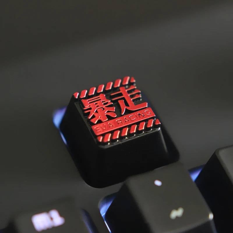 Zinc-plated Aluminum Artisan R4 Keycaps - EVA Racing - Black