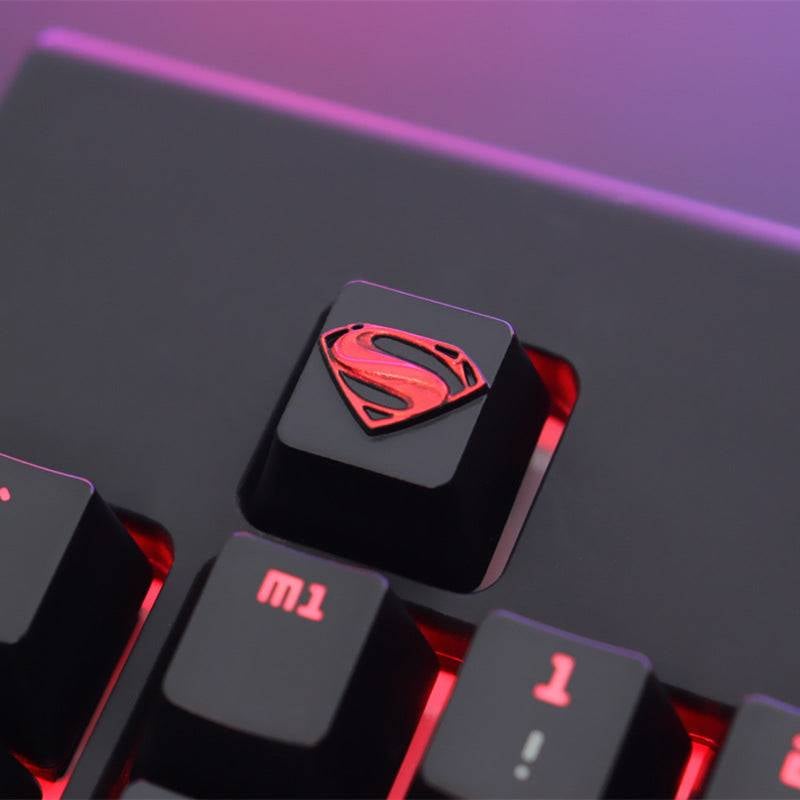 Zinc-plated Aluminum Artisan R4 Keycaps - Superman