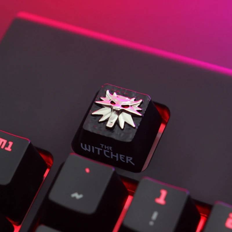 Zinc-plated Aluminum Artisan R4 Keycaps - The Witcher