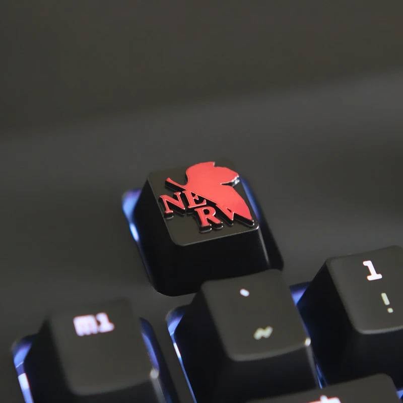 Zinc-plated Aluminum Artisan R4 Keycaps - NERV