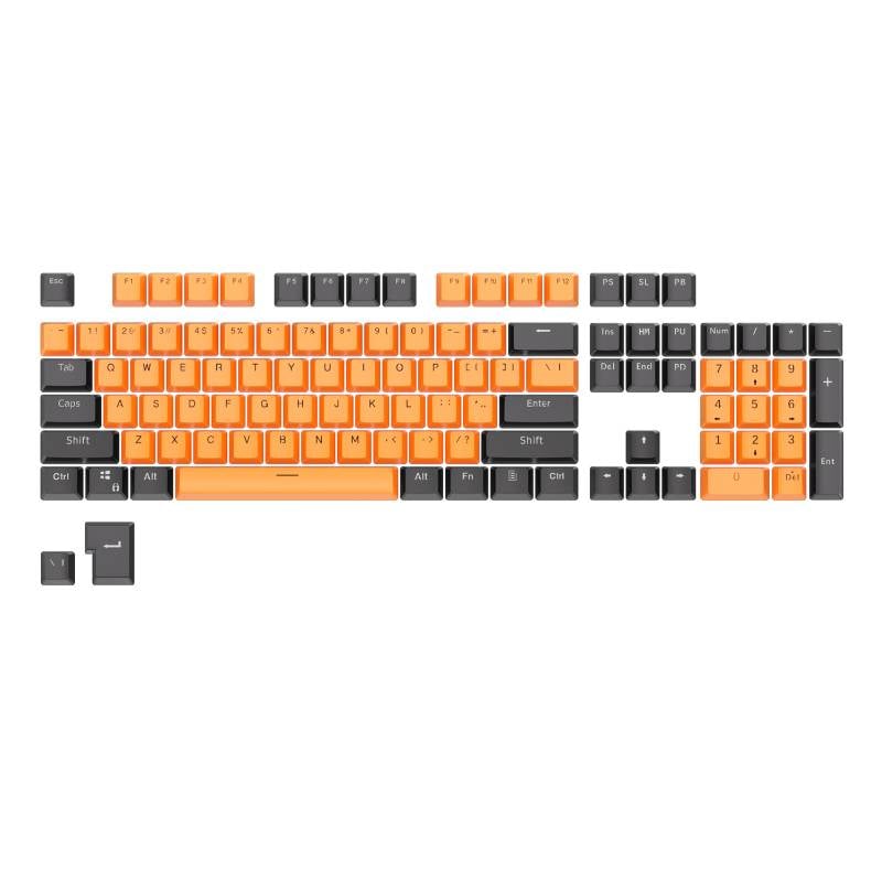PBT Shine-Through Keycaps -  Black on Yellow