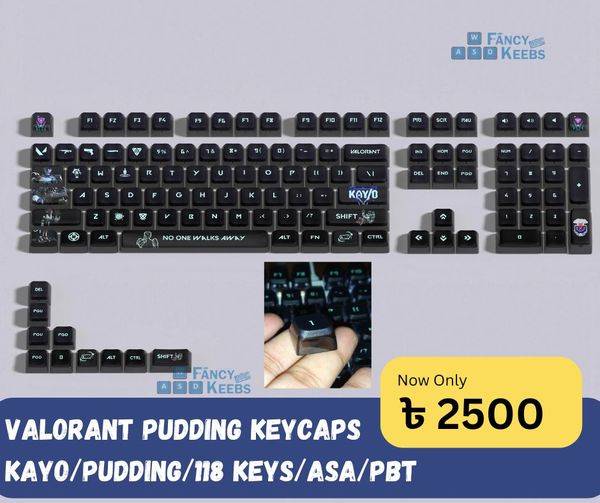 Valorant Themed Pudding Keycaps - KAY/O